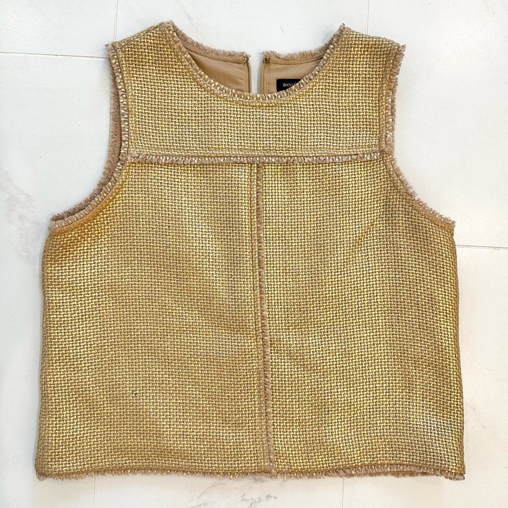 Banana Republic Gold Weave Vest